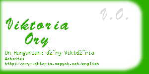 viktoria ory business card